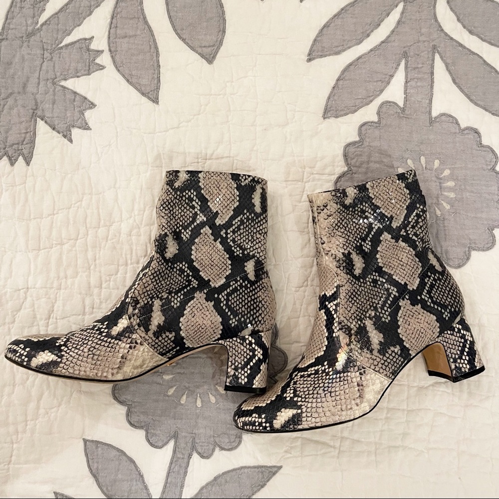 Stuart Weitzman Snakeskin Ankle Booties